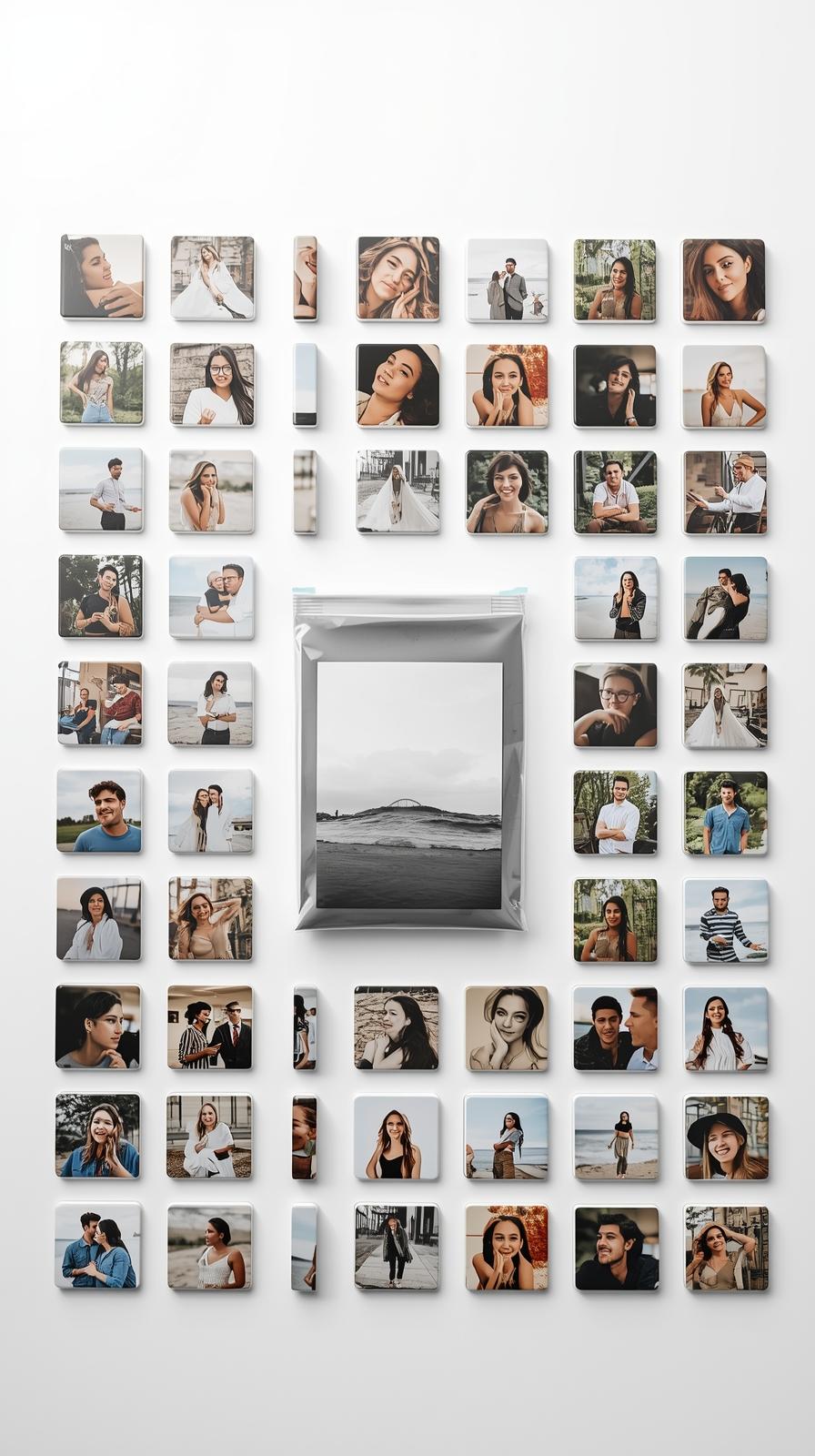 50-Pack bulk custom photo magnets